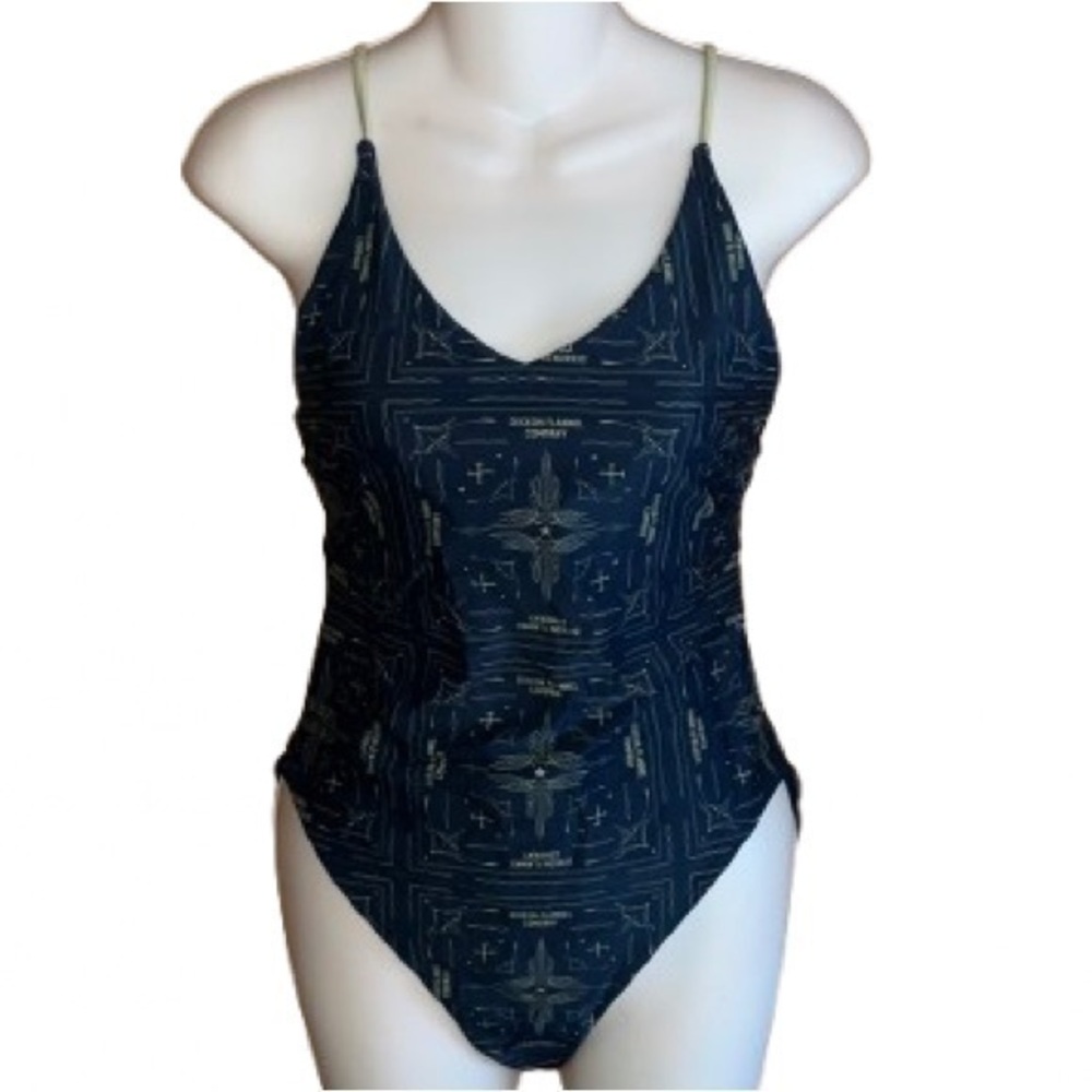 Dixxon Flannel Company Stay Free reversible one piece swimsuit size M